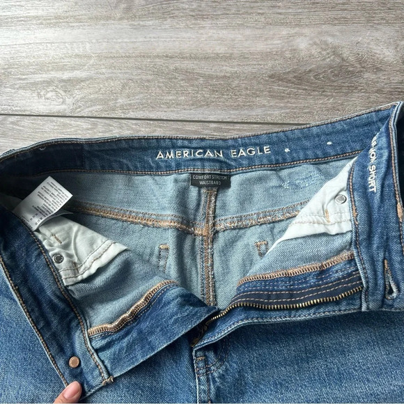AE Highest Waist  Denim Mom Shorts - Picture 10 of 16